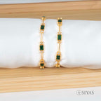 Green stone bangles