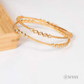 Stylish white stone bangles