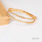 Stylish white stone bangles