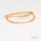 Stylish white stone bangles