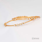 Stylish white stone bangles