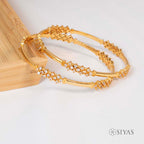 Elegant white stone bangles