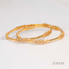 Elegant white stone bangles