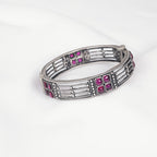 Oxidised red stones kada (single)