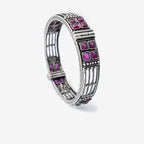 Oxidised red stones kada (single)