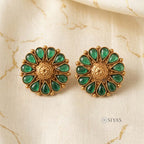 Elegant  green stone earring