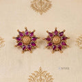 Beautiful red stone earring