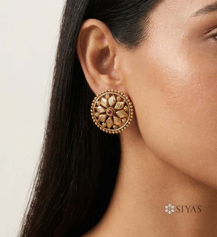 Traditional Gold plated earring