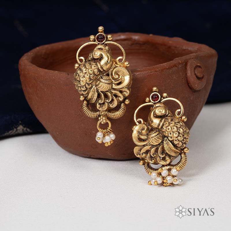 Peacock Golden Studs