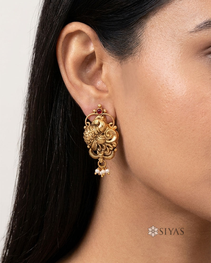 Peacock Golden Studs