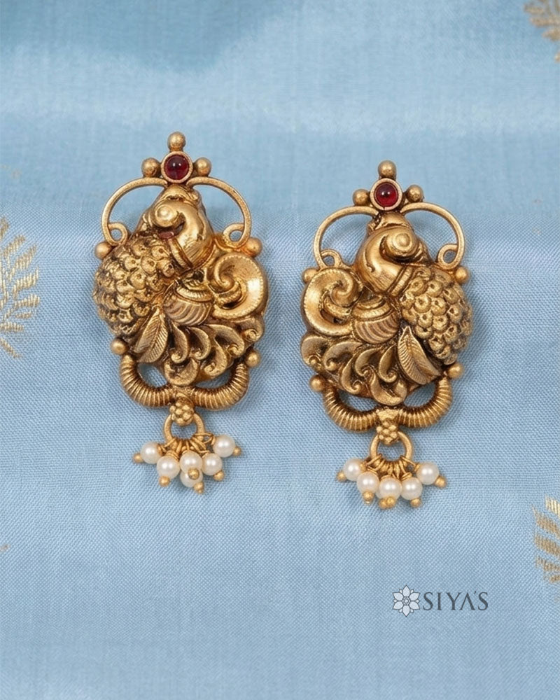 Peacock Golden Studs