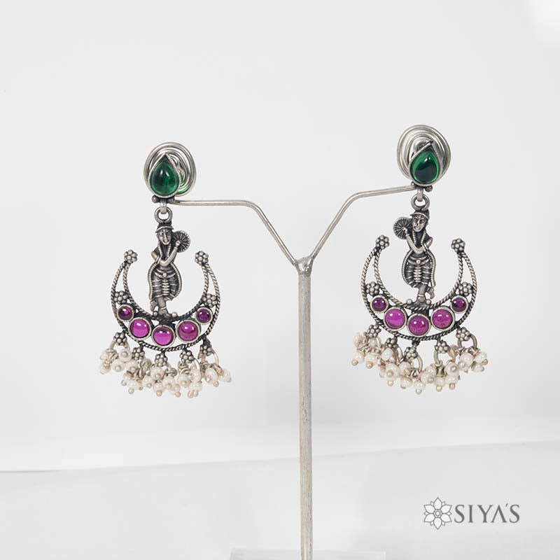 Radhe chandbala with stones and pearl drops