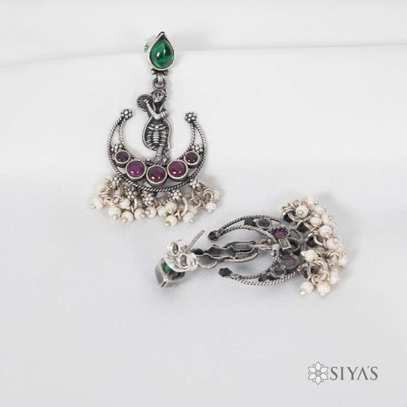 Radhe chandbala with stones and pearl drops