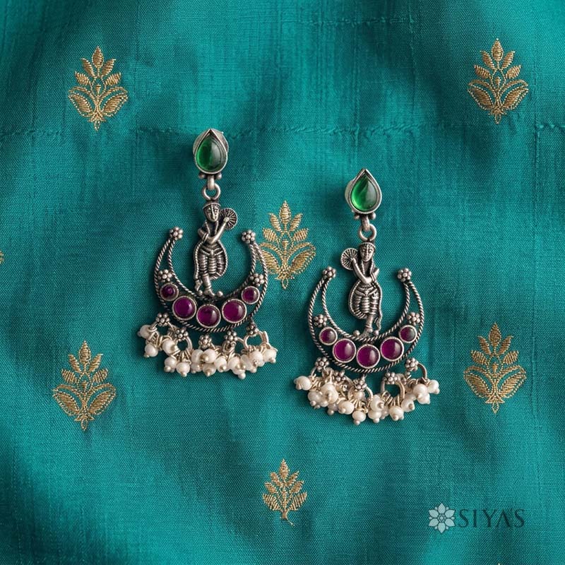 Radhe chandbala with stones and pearl drops
