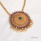 Antique flower pendant chain
