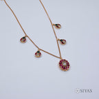 Kundan pendant chain with drops