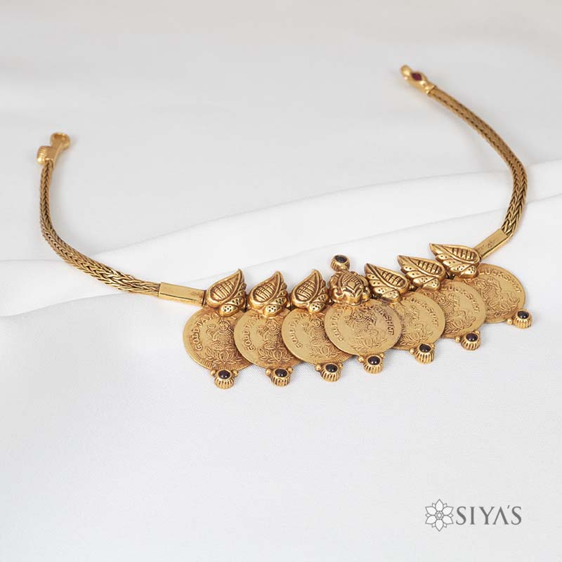 Lakshmi coin necklace