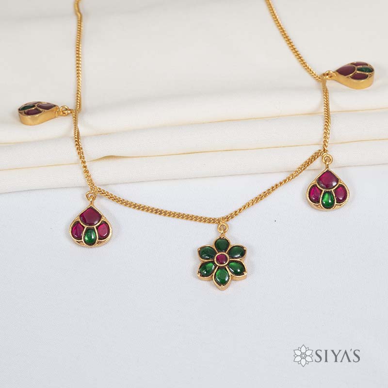 Kundan drop chain