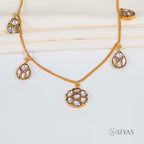 White stone pendant chain