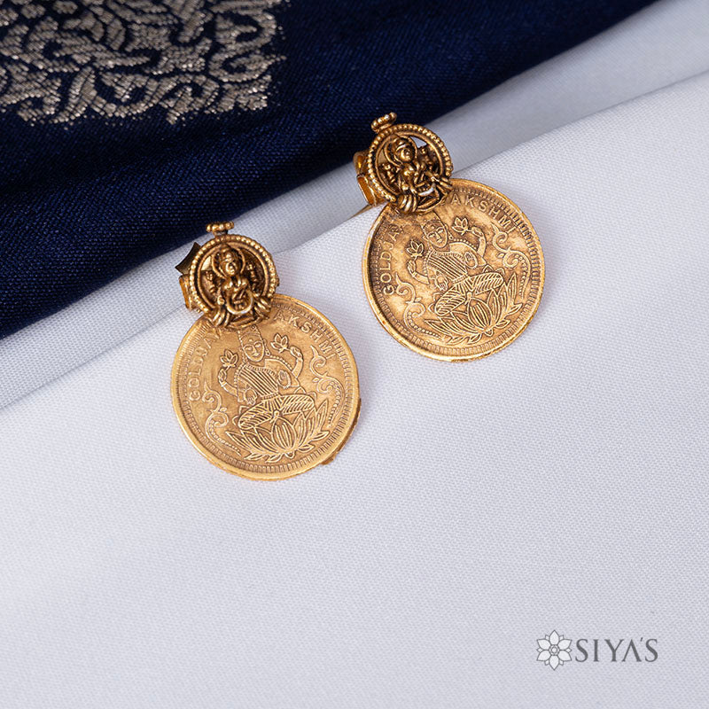 Gold-Toned Lakshmi Coin Necklace