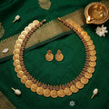 Gold-Toned Lakshmi Coin Necklace