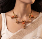 Coral and pearl antique chain