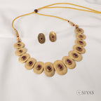 Tribal oval with red stones
