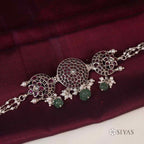 Red stone circle choker