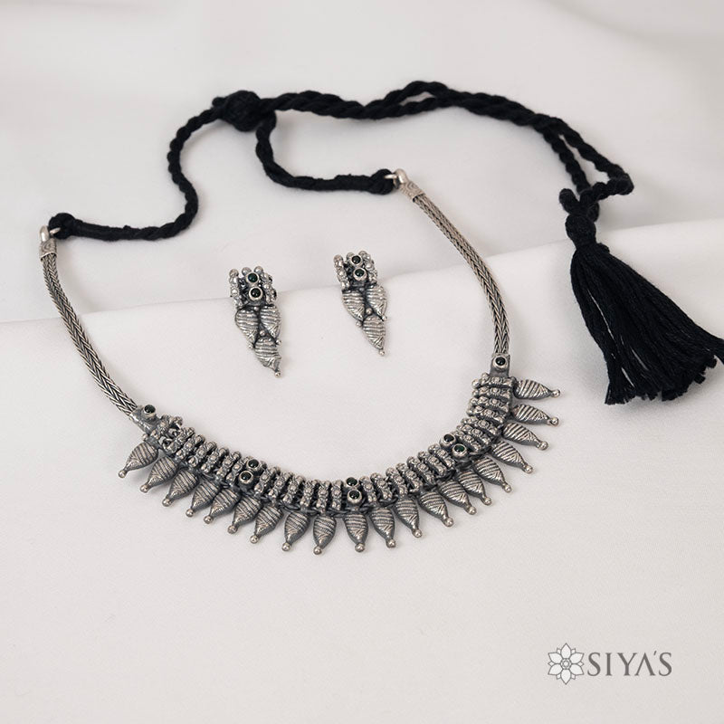 Tribal fusion necklace with earring