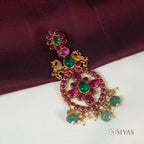 Red and green stones pendant