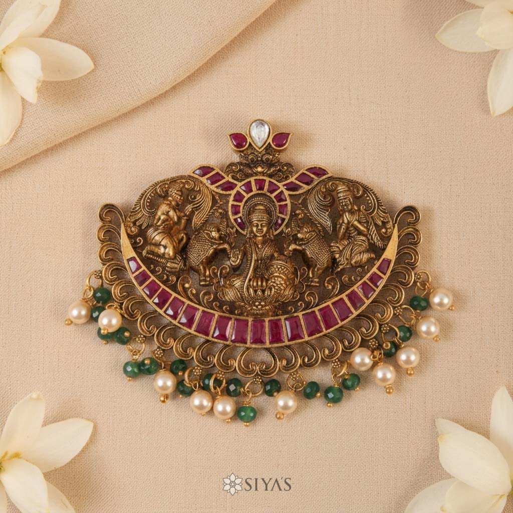 Antique 3D Lakshmi Pendant