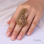 Mango shaped ring
