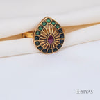 Green and Red drop ring