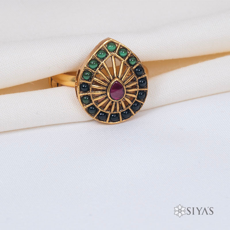 Green and Red drop ring