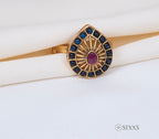 Blue and Red drop ring