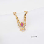 White stone vanki ring