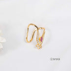 White stone vanki ring