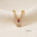 White stone vanki ring