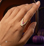 White stone vanki ring