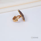 Diamond shaped red stone ring