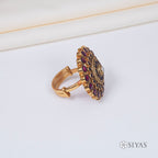 Elegant red stones ring