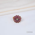 Traditional red stones ring