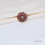 Traditional red stones ring
