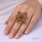 Antique square shaped ring