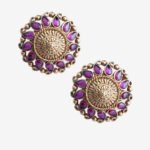 Red mango stone studs